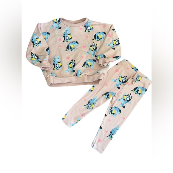 Zara Other - Zara Kids Matching Bluey Character Set - pink and Blue